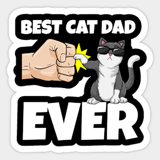 Best Cat Dad Ever Kitten Daddy Meow Best Dad Sticker